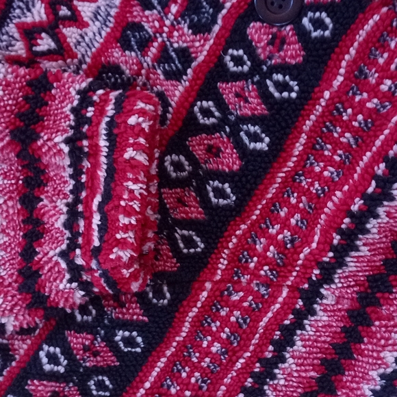 Vintage Marshlands Canada Retro Pattern Fleece Button-Up Sweater - Picture 7 of 8